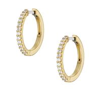 Fossil Orecchini da donna in acciaio inossidabile o semipreziosi con chiusura a leva, Oro Millenario