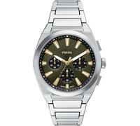 Fossil Everett Uomo Orologio in acciaio inossidabile color argento 44MM, FS6183
