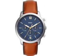 FOSSIL Orologio analogico 'FS5453' blu / cognac / argento Uomo FOSSIL One Size