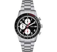 Fossil Sport Tourer orologio da uomo, movimento cronografo, bracciale in acciaio o cinturino in pelle, Nero