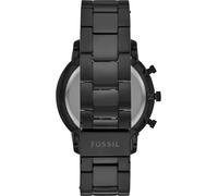 FOSSIL Orologio Neutra Chrono da uomo, movimento cronografo al quarzo, cassa in acciaio inossidabile nero da 44 mm con bracciale in acciaio inossidabile, FS5525, Grigio scuro e marrone