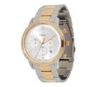 Fossil Neutra orologio per uomo movimento Moonphase multifunzione con bracciale in acciaio o cinturino in pelle, 44 mm, Tono Oro e Argento