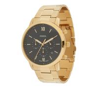 Fossil Neutra orologio da uomo movimento Moonphase multifunzione con bracciale in acciaio o cinturino in pelle, Nero fumo