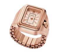 Fossil Raquel Orologio anello per donna, movimento al quarzo con cinturino in acciaio inossiperbile, Tonalità oro rosa