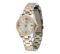Fossil Scarlette Orologio per donna, movimento al quarzo con cinturino in acciaio inossiperbile o in pelle, Argento e oro con glitter, 32MM