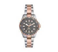 FOSSIL Orologio BlueDive da donna, Movimento al quarzo a tre lancette con cinturino in acciaio inossidabile, Tono Argento E Grigio