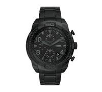 Fossil Orologio Bronson da uomo, movimento cronografo, cassa in acciaio inossidabile nero da 50 mm e bracciale in acciaio inossidabile, FS5712, Nero Jet