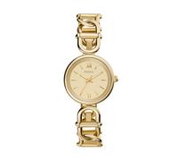 Fossil Carlie Orologio per donna, movimento al quarzo con cinturino in acciaio o in pelle, Oro metallizzato