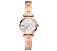 Fossil Carlie Orologio per donna, movimento al quarzo con cinturino in acciaio o in pelle, Tonalità oro rosa