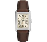 Fossil Orologio Carraway da uomo, Movimento al quarzo a tre lancette con cinturino in pelle o acciaio inossidabile, 30 mm, Marrone