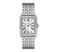 Fossil Orologio Carraway da uomo, Movimento al quarzo a tre lancette con cinturino in pelle o acciaio inossidabile, 30 mm, Tono argento
