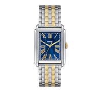 Fossil Orologio Carraway da uomo, Movimento al quarzo a tre lancette con cinturino in pelle o acciaio inossidabile, 30 mm, Tono oro e argento