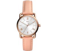 Fossil Orologio Copeland da donna, movimento al quarzo, cassa in acciaio inossidabile oro rosa 34 mm con cinturino in pelle, ES4823