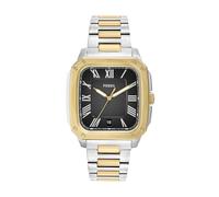 FOSSIL Orologio Crosby da uomo, movimento al quarzo con data a tre lancette e cinturino in acciaio inossidabile, Argento e oro, 42 mm