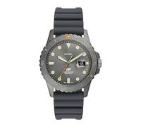 Fossil Orologio da uomo Fossil Blue Movimento al quarzo/data a tre lancette Cassa 42 mm con cinturino in silicone FS5994, Grigio