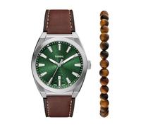 Fossil Everett orologio da uomo, movimento al quarzo, con bracciale in acciaio o cinturino in pelle, Verde oliva