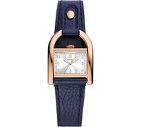 Fossil Harwell Orologio per donna, Movimento al quarzo con cinturino in acciaio inossiperbile o in pelle, Blu e oro rosa