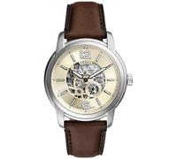 FOSSIL Orologio Heritage da uomo, Movimento automatico con cinturino in acciaio inossidabile o in pelle, 43 mm, Marrone e crema
