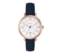 Fossil Orologio Jacqueline da donna, Movimento al quarzo a tre lancette con cinturino in pelle, Blu E Bianco