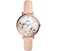 Fossil Orologio Jacqueline da donna, Movimento al quarzo a tre lancette con cinturino in pelle, Rosa Chiaro E Bianco