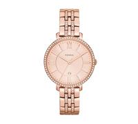 Fossil Orologio Jacqueline per donna, Movimento al quarzo a tre lancette con cinturino in acciaio inossidabile, Tonalità Oro Rosa E Glitter