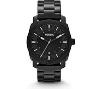 Fossil Orologio Machine da uomo, movimento al quarzo, cassa in acciaio inossidabile nero da 42 mm con bracciale in acciaio inossidabile, FS4775IE, Nero Jet