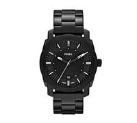 Fossil Orologio Machine da uomo, movimento al quarzo, cassa in acciaio inossidabile nero da 42 mm con bracciale in acciaio inossidabile, FS4775, Nero