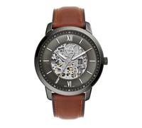 Fossil Orologio Neutra Auto da uomo, movimento meccanico automatico, cassa in acciaio inossidabile fumé da 44 mm e cinturino in pelle, ME3161, Grigio scuro e marrone scuro