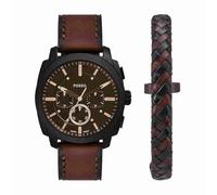 Fossil Orologio Analogico al Quarzo Uomo con Cinturino in Pelle FS6102SET