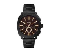 Fossil Machine orologio per uomo, movimento cronografo, con bracciale in acciaio inossiperbile o cinturino in pelle, 44 mm, Marrone e Nero
