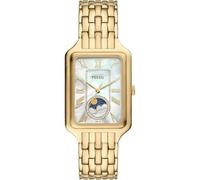 Fossil Raquel Orologio per donna, Movimento al quarzo con cinturino in acciaio inossiperbile o in pelle, 29 mm, Tono Oro