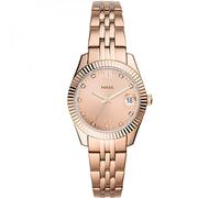 Fossil Orologio Scarlette da donna, 32 mm, movimento al quarzo con data a tre lancette e cinturino in acciaio inossidabile, 32 mm, Tono rosato e oro