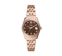 FOSSIL Orologio Scarlette da donna, 33 mm Movimento al quarzo con data a tre lancette e cinturino in acciaio inossidabile, 33 mm, Marrone caldo