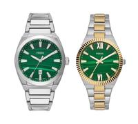 Fossil Scarlette Orologio per donna, movimento al quarzo con cinturino in acciaio inossiperbile o in pelle, Verde oliva, 38MM