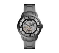 Fossil Townsman orologio per uomo, movimento automatico, bracciale in acciaio o cinturino in pelle, 44 mm, Grigio Scuro e Nero