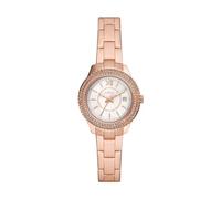 Fossil Orologio Stella da donna, movimento a tre lancette con data, cassa in acciaio inossidabile oro rosa 30 mm con bracciale in acciaio inossidabile, ES5136