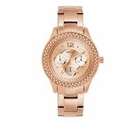 Fossil Orologio Stella per donna, Movimento cronografico al quarzo con cinturino in acciaio inossidabile, 38 mm, Tono oro rosa