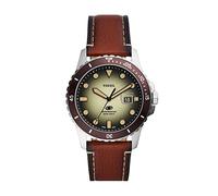 Orologio Uomo FOSSIL BLUE FS5961 Pelle Marrone Verde Sub 100mt