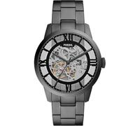 Fossil Townsman orologio per uomo, movimento automatico, bracciale in acciaio o cinturino in pelle, 44 mm, Grigio Scuro e Nero