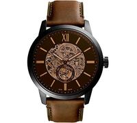 Fossil Orologio Townsman da uomo, Movimento automatico a tre lancette con cinturino in acciaio inossidabile o in pelle, Marrone, 48 mm