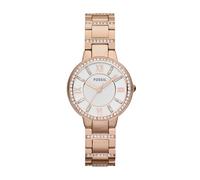 Fossil Orologio Virginia da donna, movimento al quarzo, cassa in acciaio inossidabile oro rosa 30 mm, ES3284, Tonalità Oro Rosa E Bianco Con Glitter