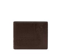 Fossil Portafoglio bifold verticale in pelle marrone Derrick da uomo