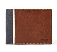 Fossil Portafoglio da uomo Elgin, Trifold 100% pelle marrone 12 cm L x 2 cm L x 9,5 cm H ML330988200