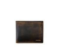 Fossil Portafoglio da uomo Wade, Bifold in pelle nera 11,43 cm L x 1,9 cm L x 8,89 cm H ML3882001