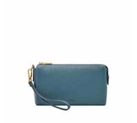Fossil Portafoglio in pelle o poliestere da donna, 19.05 cm L x 3.81 cm W x 11.43 cm H, Bleu sarcelle