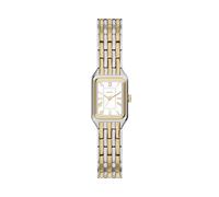 Fossil Raquel - Orologio al quarzo da donna in acciaio inox, Argento/Oro, 18MM, Classico