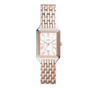 Fossil Raquel Orologio per donna, Movimento al quarzo con cinturino in acciaio inossiperbile o in pelle, 23 mm, Tonalità Argento e Oro Rosa