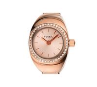 Fossil Ring Watch for Women, Quartz Two Hand Movement with Stainless Steel Strap