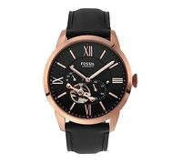 Fossil Townsman - Orologio automatico da uomo con movimento meccanico e quadrante scheletrato, oro rosa, nero, Moderno