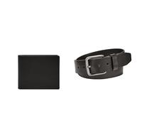 Fossil Uomo Derrick Portafoglio in pelle nera e cintura Brody, Set